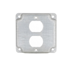 Raco 902C 4 Square Duplex Cover Exposed Work - 4-1/8 in x 4-1/8 in