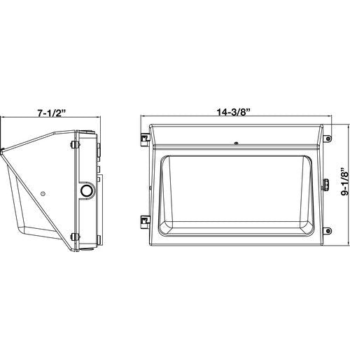 MORRIS PRODUCTS Morris Products 71472D LED Medium Classic Wallpack 120W (Medium)
