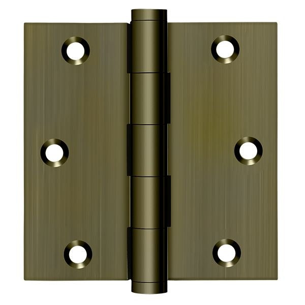 DELTANA Deltana DSB355 Square Hinge 3.5x3.5 in Antique Brass