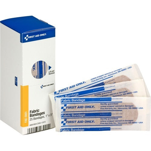 FIRST AID ONLY First Aid Only FAOFAE3001 Fabric Bandages Box of 25