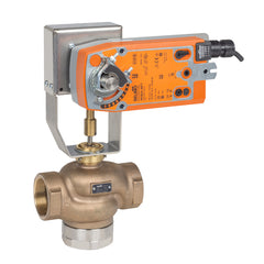 Belimo G320B-K+NFBUP-S-X1 Globe Valve 0.75 3 Way 6.75 Cv w/ Spring Return 24 -240V On/Off SW