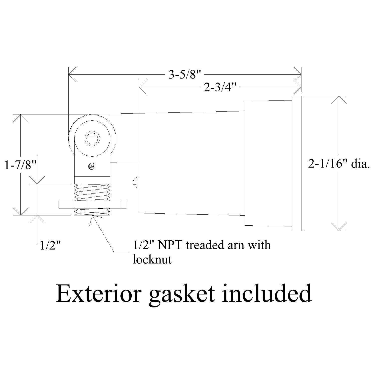 MULBERRY METAL PRODUCTS Mulberry Metal Products 30015 Lampholder With External Gasket 75-150W (1/2 in NPT)
