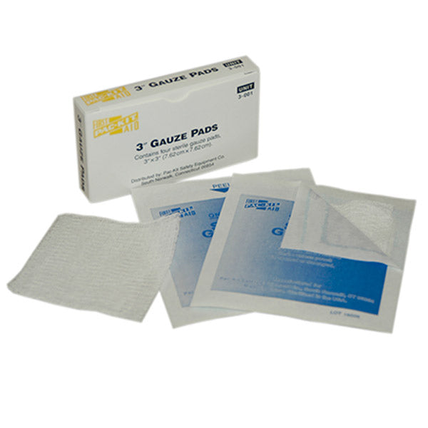 First Aid Only 3-001 Sterile Gauze Pad 3 in x 3 in 4/Box