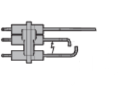 Navien 30028036A Igniter and Flame Rod for NPE-2, NCB-H Water Heaters