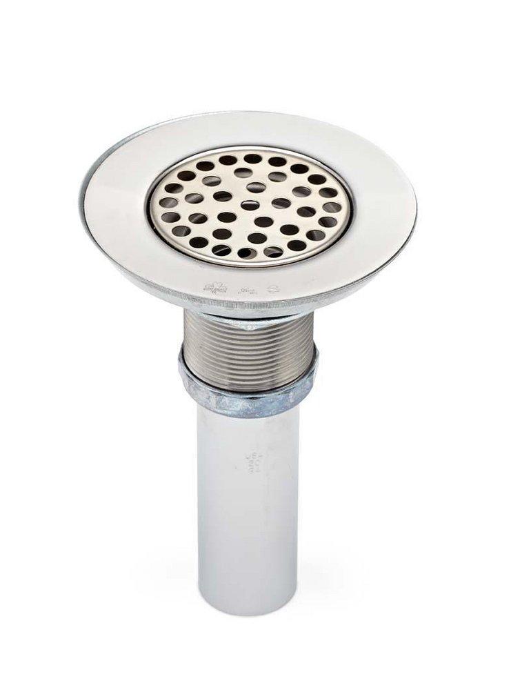 McGuire Manufacturing 152 Wide Top Strainer with Tailpiece and Zinc Nuts Chrome