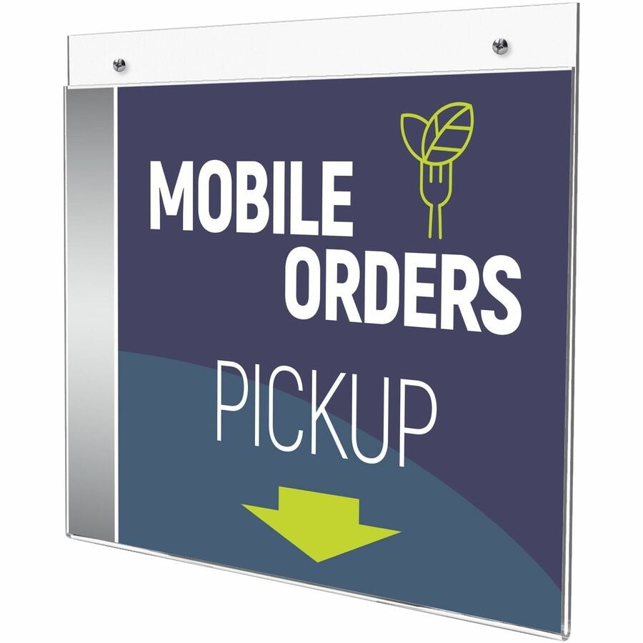 DEFLECTO Deflecto DEF68301 Wall Mount Sign Holder Landscape (11 x 8.5)