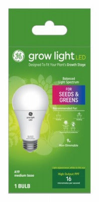 GE G E Lighting 93129754 Led Grow Bulb 9W A19 Medium Base