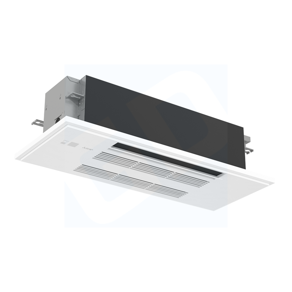 MITSUBISHI ELECTRIC Mitsubishi Multi-Zone 36400 BTU R-454B 20 SEER2 2-Zone 1-Way Ceiling Cassette Mini Split Heat Pump System - 6K+18K