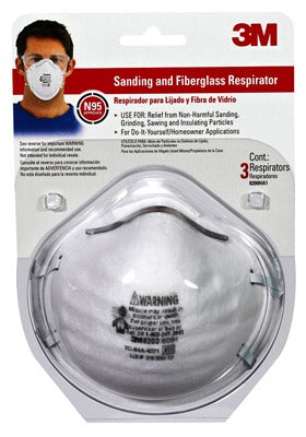 3M 3M 8200H3-DC N95 Sanding Fiberglass Respirator 3 Pack