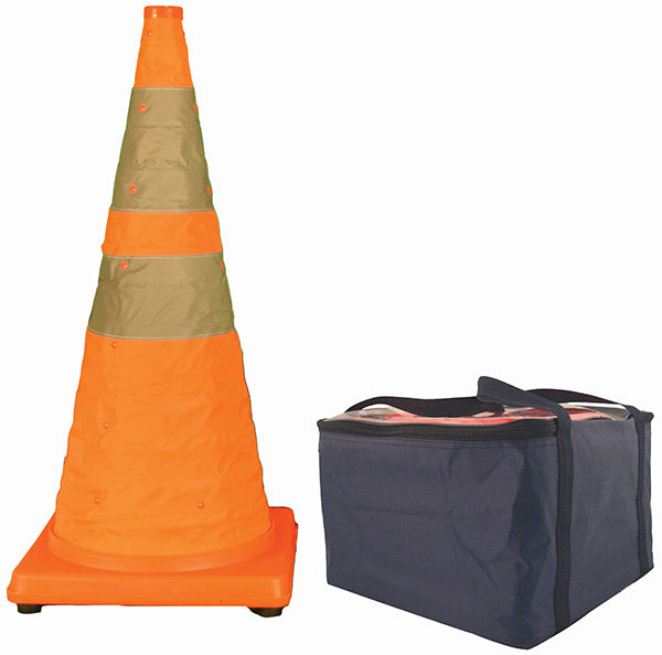 Cortina Safety 03-501-03 Pack & Pop Collapsible Cones 28 w/ Feet 4 lb ea 5/Pkg