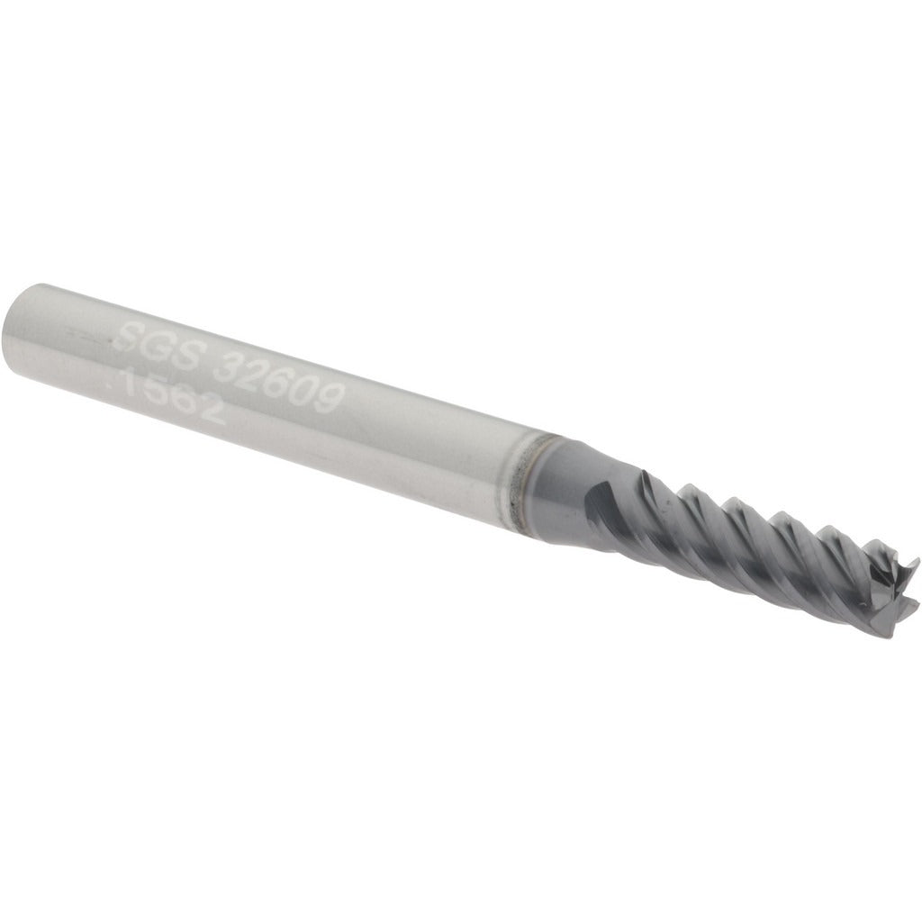 KYOCERA SGS PRECISION TOOLS Sgs 32609 Corner Radius End Mill 0.1563 in 5 Flute Altin