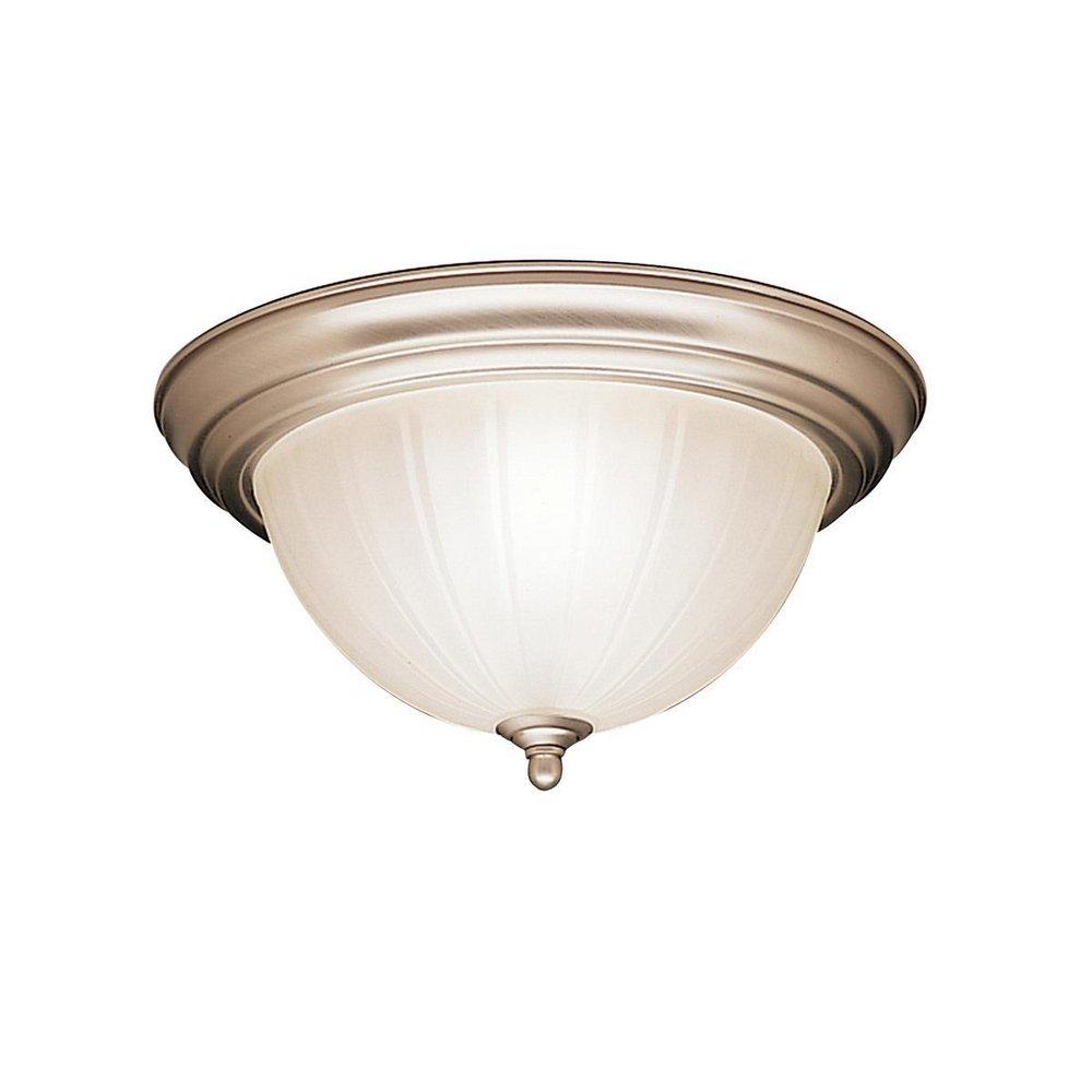 Kichler Lighting 8654NI 5-1/2 x 13-1/4 in. 60 W 2-Light Medium Flush Mount Ceiling Fixture