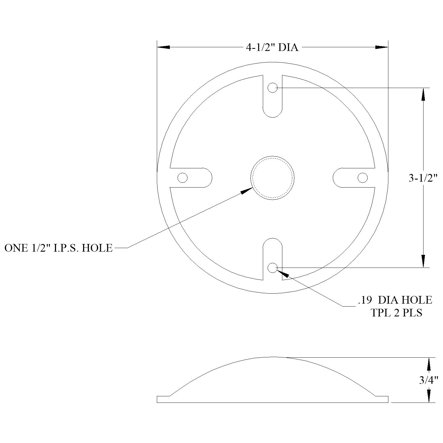 MULBERRY METAL PRODUCTS Mulberry Metal Products 30367 Weatherproof Cover (4 in, 1 Outlet, 1/2 in Hub)