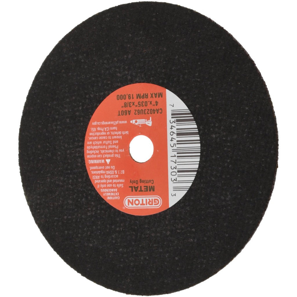 VALUE COLLECTION Value Collection CA4023U62 Cutoff Wheel 4 in Aluminum Oxide