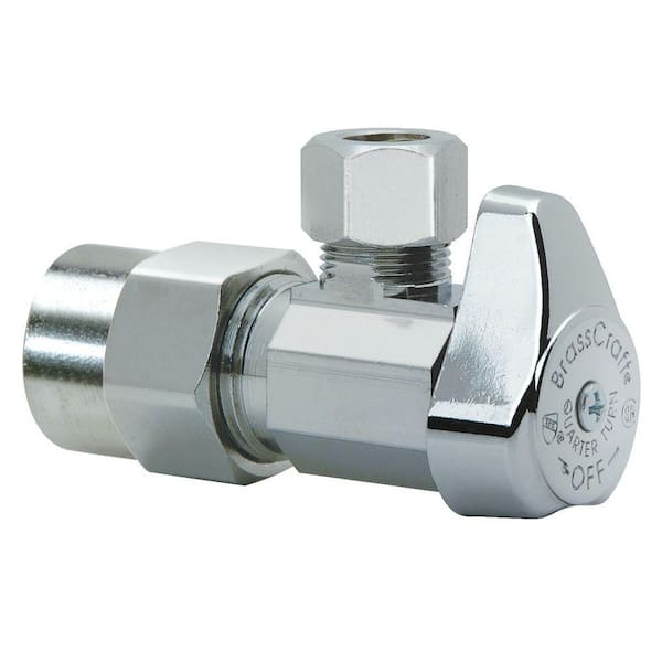 Brasscraft Brasscraft G2PR19XC Lead-Free Brass Angle Stop, 1/2 inch x 3/8 inch OD, CPVC x Compression