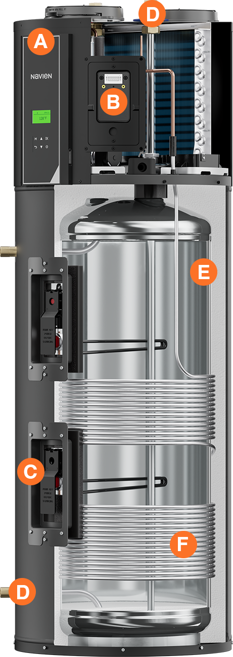 NAVIEN Navien NWP500-80 Premium Heat Pump Water Heater 80 gal