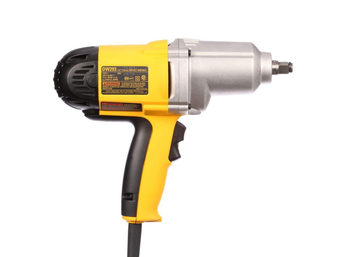 Dewalt DW293 Corded Impact Wrench or Ratchet 1/2 in Drive Size Maximum Speed 2100 rpm Replacement MPN