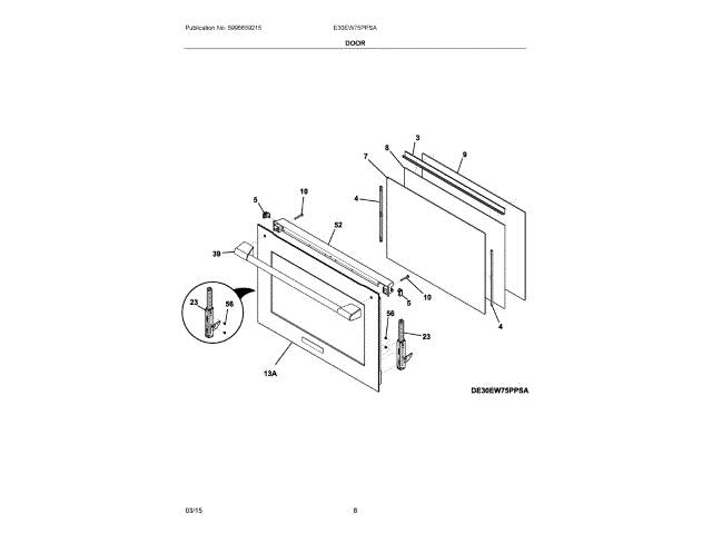 FRIGIDAIRE Frigidaire 808983501 Oven Spacer (Mounting Spacer) AP5955551