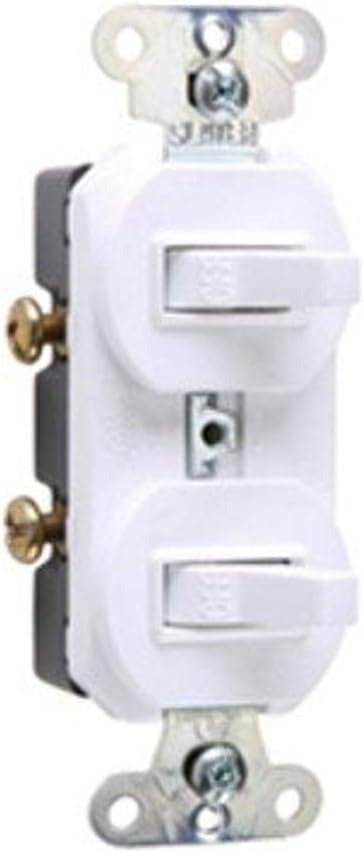 LEGRAND Legrand 670-I Combination Switch Two 20A 120/277V Single-Pole Toggle Switch (1 Pack)