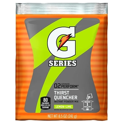 Gatorade 3956 G Series 02 Perform Thirst Quencher Instant Powder 8.5 oz Pouch Lemon-Lime 1 gal Yield