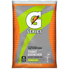 Gatorade 3967 G Series 02 Perform Thirst Quencher Instant Powder 51 oz Pouch Lemon-Lime 6 gal Yield