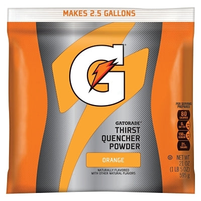 Gatorade 3970 G Series 02 Perform Thirst Quencher Instant Powder 21 oz Pouch 2.5 gal Yield Orange 32 EA/CA