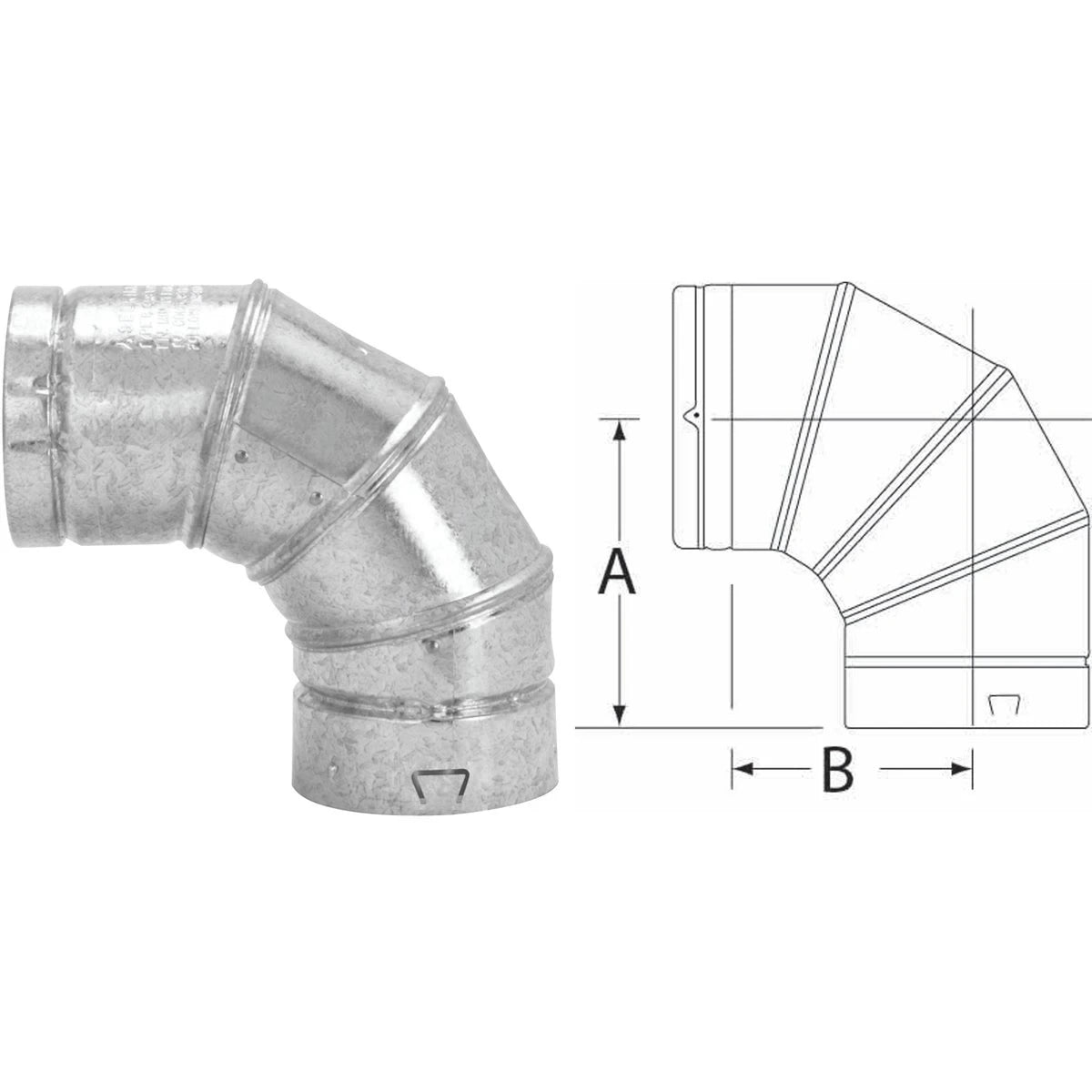 SELKIRK Selkirk 5RV-EL90 RV 90 Degree Adjustable Elbow (5 inch/90 Degree) 105230