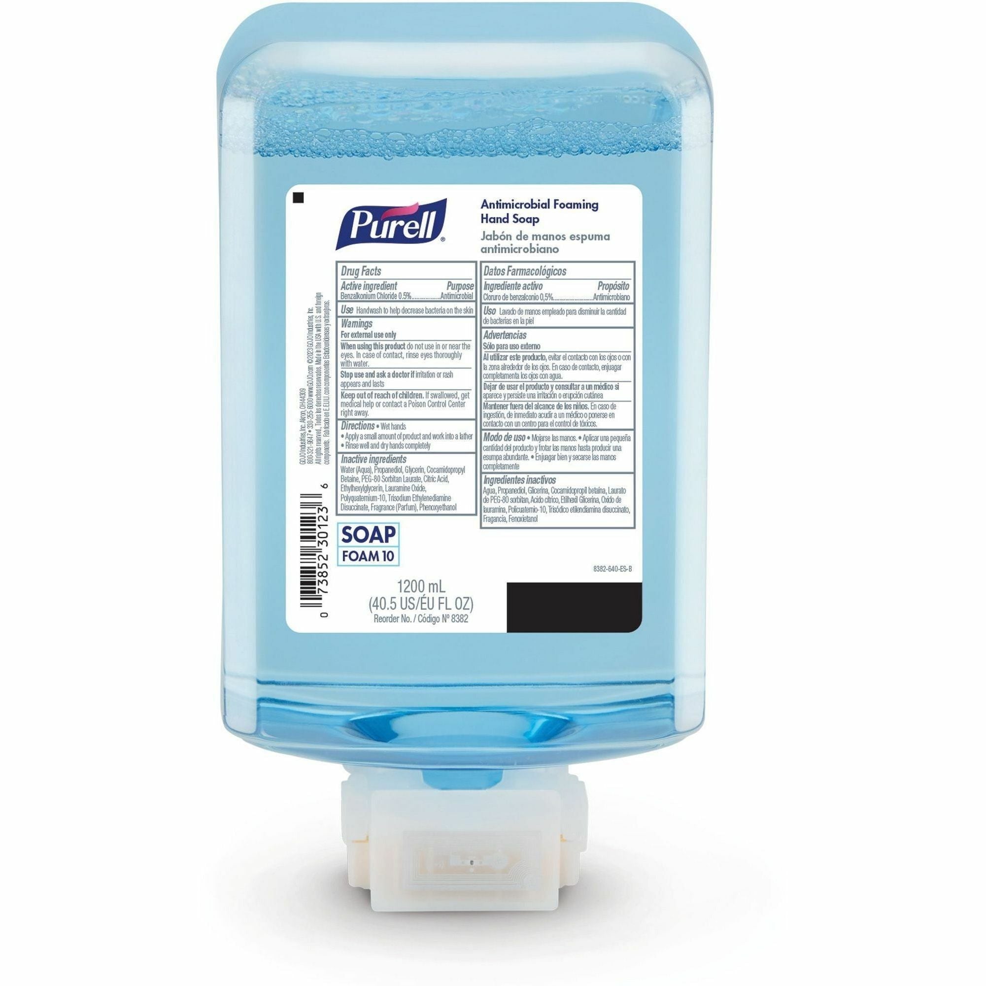 GOJO Gojo GOJ838202 ES10 Antimicrobial Foaming Hand Soap 1200 ml (2 Pack) 838202