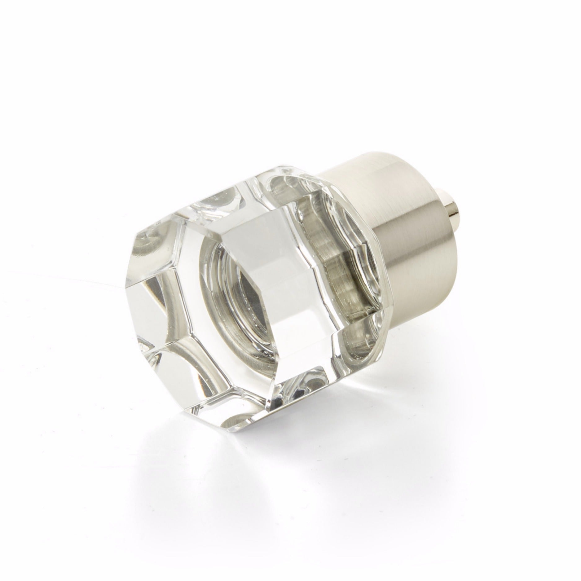 SCHAUB Schaub 55-15 City Lights Glass Cabinet Knob Satin Nickel