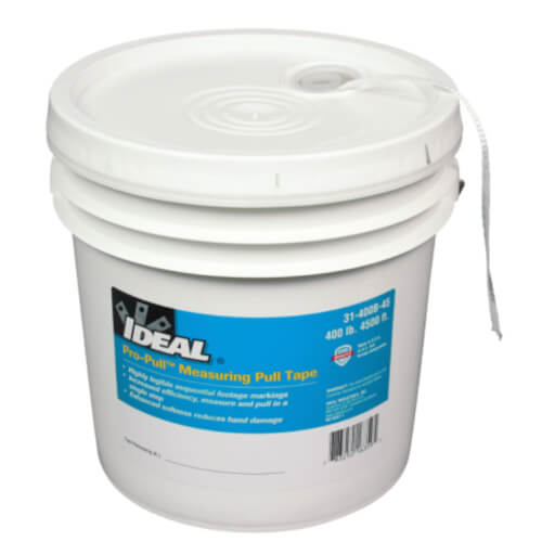 Ideal 31-400B-45 Pro-Pull Measuring Pull Tape 4500 ft Bucket 400 lb Pulling Strength