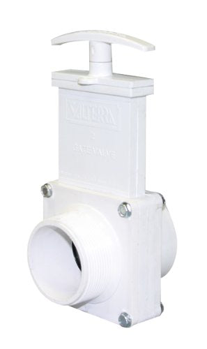 Valterra 4208 PVC Gate Valve, White, 2 FPT x MPT