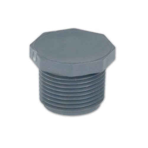 LASCO 850-012 1-1/4 Schedule 80 Gray PVC Threaded Plug (Pack of 5)