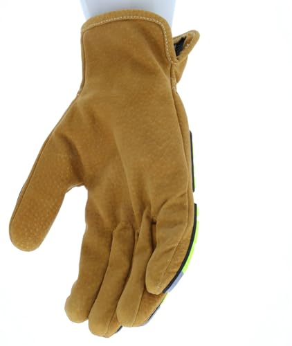 MCR Safety PD3430M Predator Impact Mechanics Sasquatch Leather Gloves Medium Tan 1 Pair