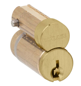 SCHLAGE Schlage Lock 23-030S123606 Full Size Interchangeable Core Everest S123 Keyway 1-Bit 606/US4 Satin Brass