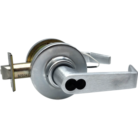 MARKS MARKS HARDWARE 195RFEU/26D-F19 Full-Size Interchangeable Core Schlage 24V Electric Unlocked Fail-Secure Storeroom Clutched Lever Lockset