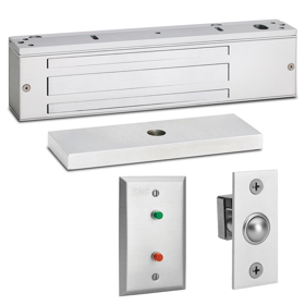 SECURITY DOOR CONTROLS Security Door Controls E600 Value Single Magnetic Lock 600lbs Door Position Status Bond Alert Status LED Visual Indicator 12/24VDC