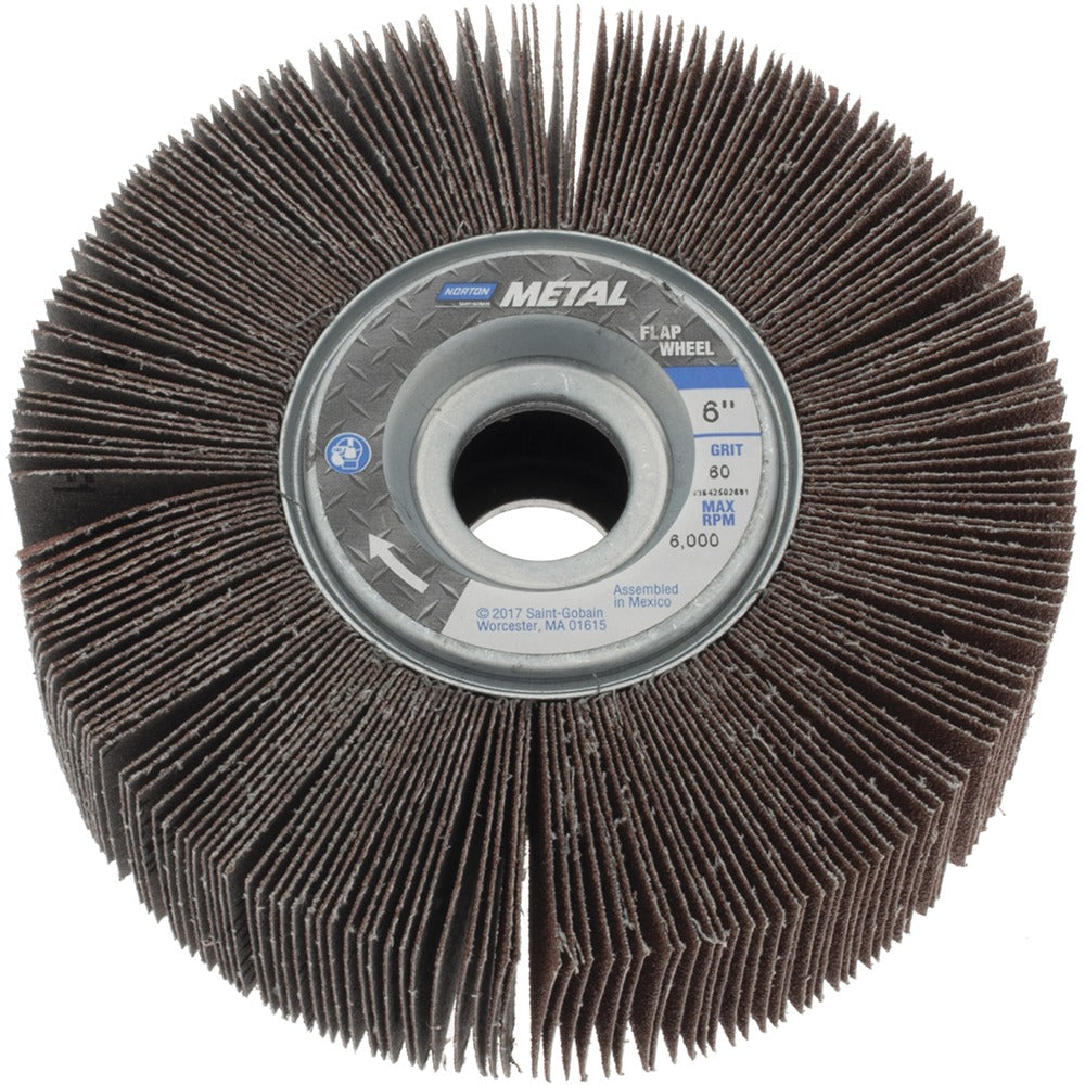 NORTON Norton 63642502691 Flap Wheel 60 Grit 6x2 in Aluminum Oxide