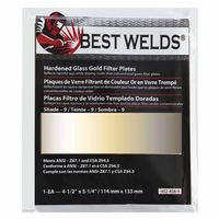 BEST WELDS 901-932-458-9 Hardened Glass Gold Filter Plate Gold/9 (52 Pack)