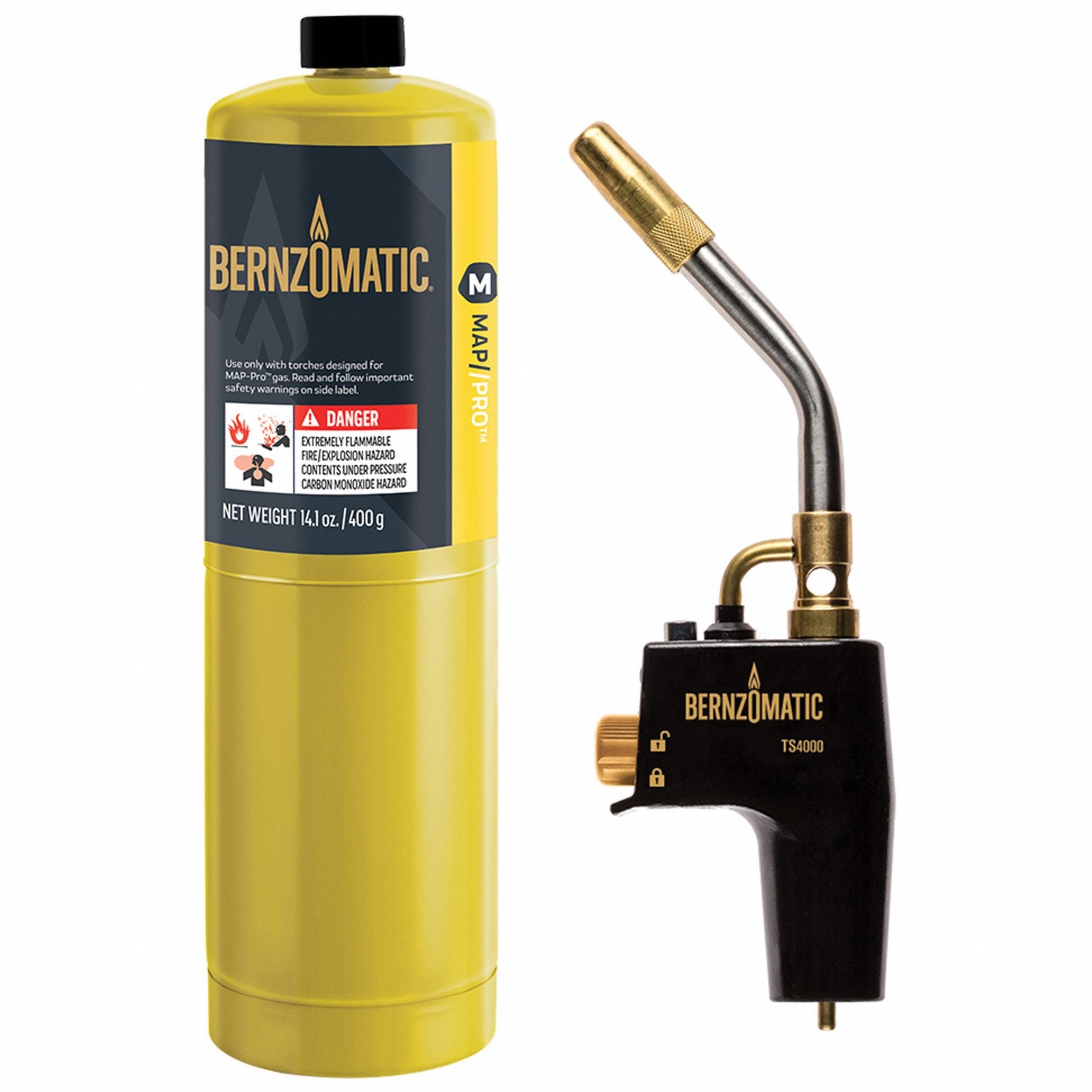 BERNZOMATIC Bernzomatic TS4000KC Trigger-Start Torch Kit 6,000/6,700 Btu/h (2-Piece, 14.1 oz) 33V969