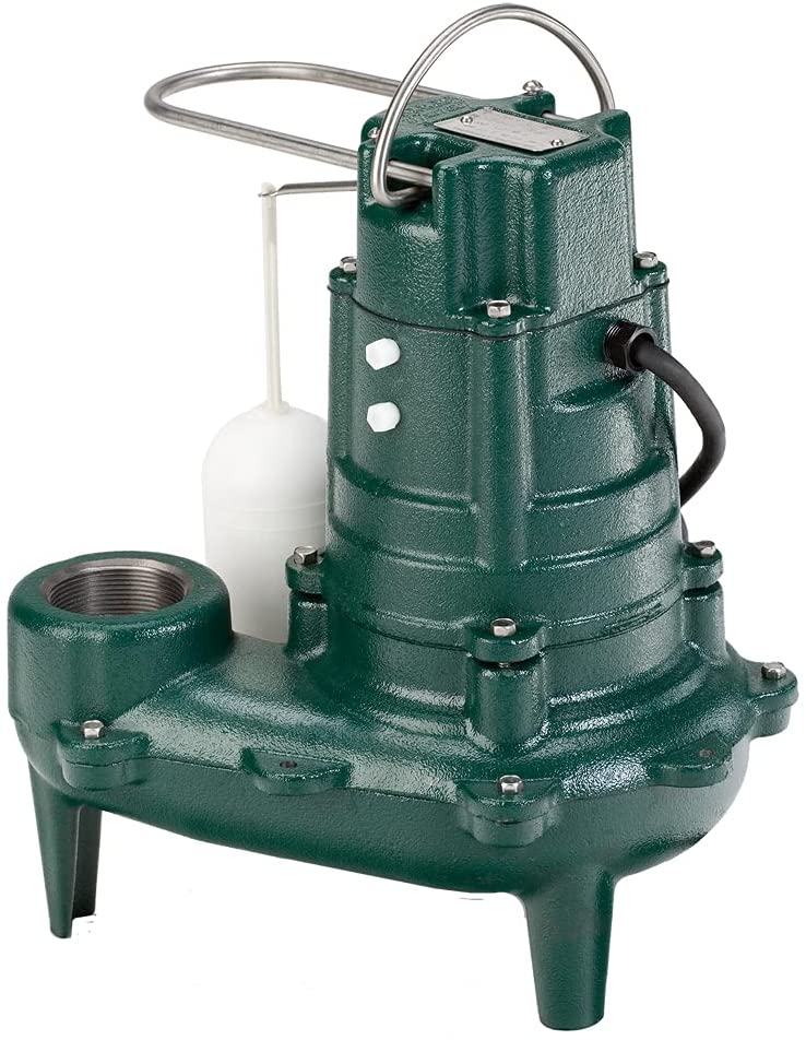 Zoeller 267-0006 Waste-Mate 2 in. 115V 9.4A 1/2 hp 128 gpm NPT Cast Iron Sewage Pump with 25 ft. Cord