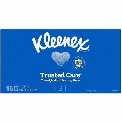 KIMBERLY-CLARK Kimberly-Clark KCC54303 Kleenex Trusted Care Tissues 8.40 in x 8.50 in 160/Box 3/Pack