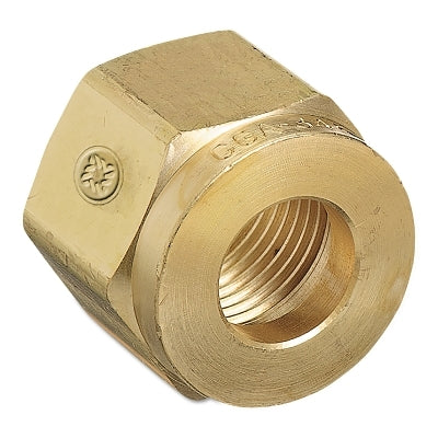 Western Enterprises 14-2 Regulator Inlet Nut Air Brass CGA-346 0.830 in to 14 NGO RH Female