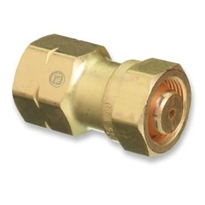 Western Enterprises 317 Brass Cylinder Adaptor From CGA-520 B Tank Acetylene To CGA-510 POL Acetylene