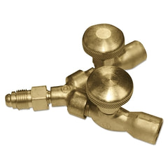 Western Enterprises 411 Valved Y Connection 200 Psig Brass 5/8 in-18 M