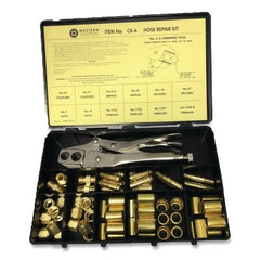 Western Enterprises CK-6 Hose Repair Kit with Hand-Grip Tool for 5/16 & 3/8 Inch ID Hose B-Size 9/16-18 UNF RH & LH