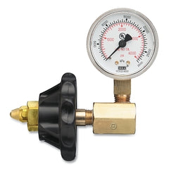 Western Enterprises G-304H Cylinder Pressure Testing Gauges Brass Hand Tight Plastic Nut CGA-300