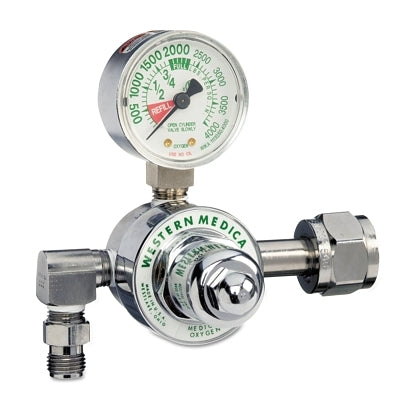 Western Enterprises M1-540-P Single-Stage Preset Regulator Oxygen 0 to 50 psi 3000 psi Inlet CGA 540 Nut and Nipple