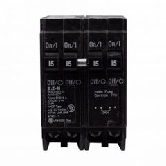 EATON BQC215215 Type BD Quadplex 1-Inch CTL Plug-On Thermal-Magnetic Circuit Breaker, 240 VAC, (2) Two-Pole 15 Amp, 10 kAIC, 4-Pole