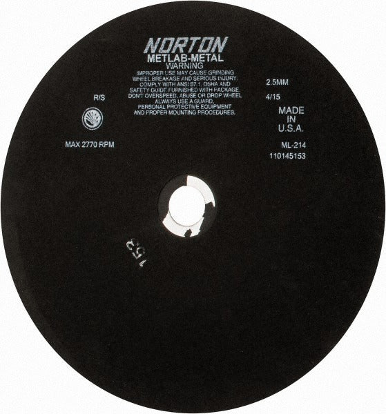 NORTON Norton 66253322156 Cutoff Wheel 13-3/4 in Aluminum Oxide