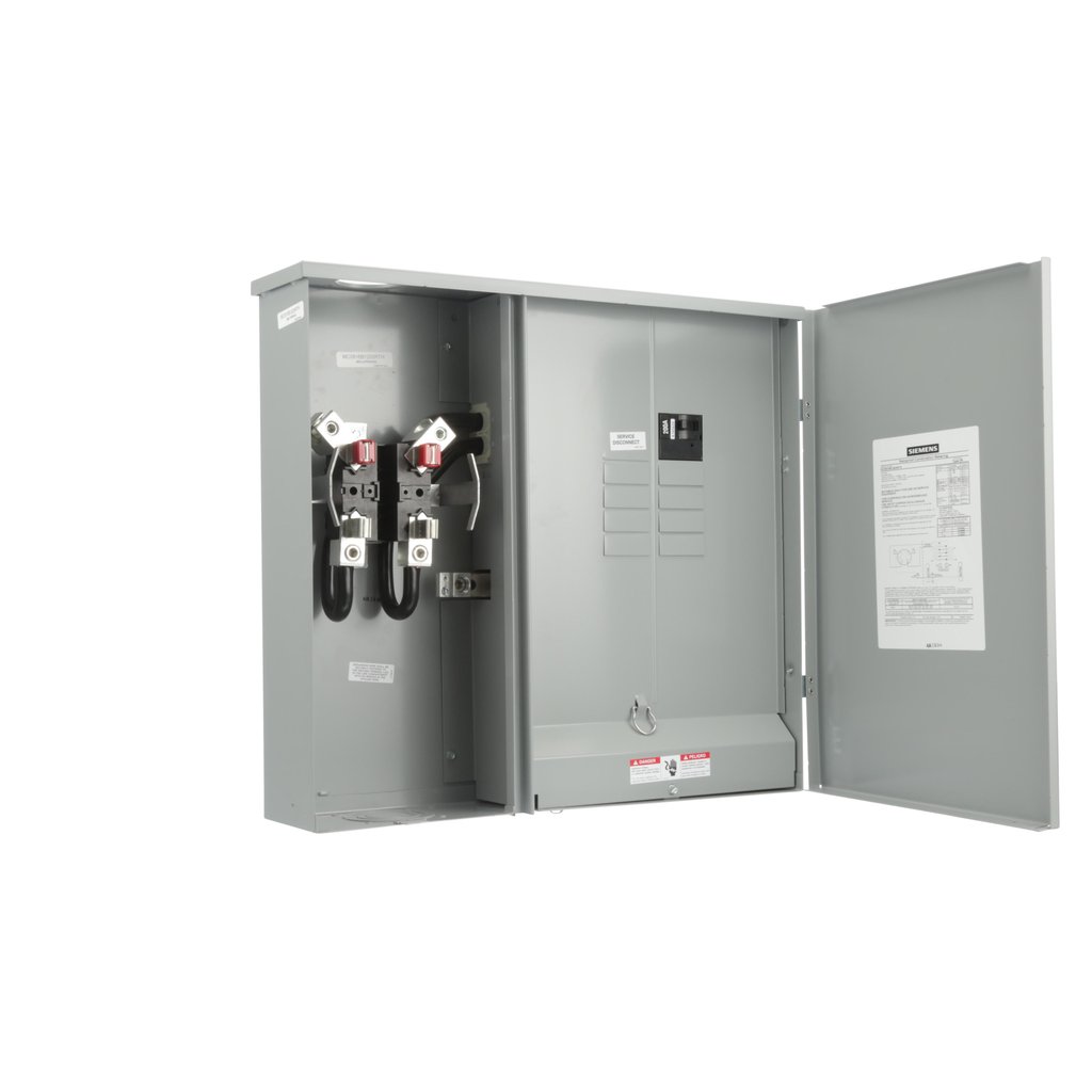SIEMENS Siemens MC0816B1200RTH 120/240 VAC 200 Amp 1-Phase 3-Wire Ringless Combination Meter Load Center